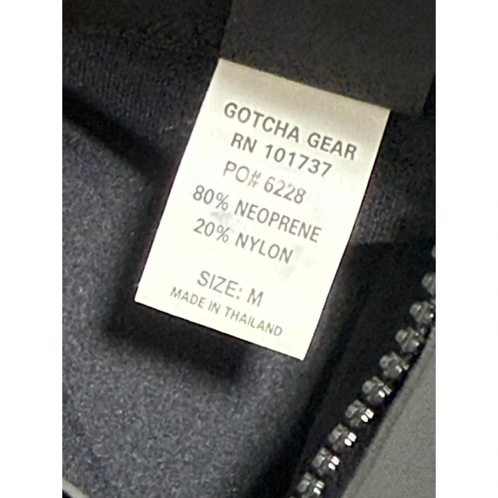 Gotcha Shorty Wetsuit Spring Suit Mens‎ Medium 2mm Neoprene Back Zip Black Red